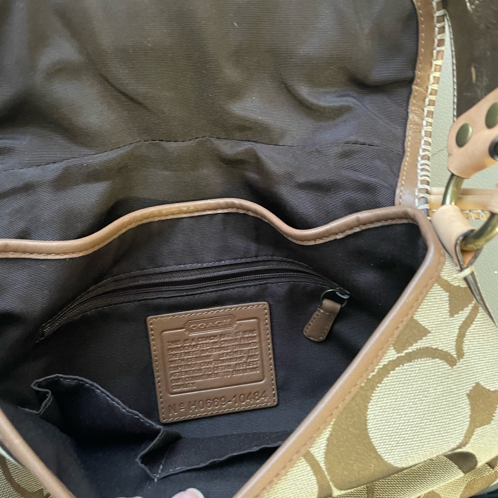 Vintage Coach Flap Hobo Bag